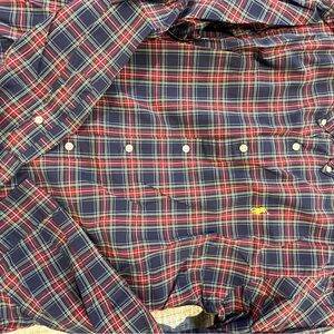 Ralph Lauren Casual Blue and Red Plaid Shirt